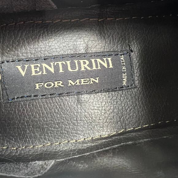 VENTURINI Dorino Men\'s Italian Black Leather Loafers 9.5M  Office Academia Event main image 4